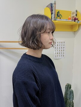 髪と自然 柔らかボブパーマ