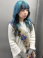 ジオラマ(DIORAMA) デザインカラー/水色/ターコイズ/ブルー/ブリーチ/ダブルカラー