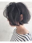 【Marl】ブラックグレージュの無造作ボブ♪