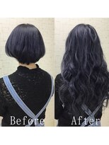 エクステ専門店 あるじゃんすー 水戸店 ネイビーブラックカラー#シールエクステ#地毛風カラー#水戸