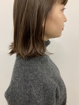 キー(kii) ベージュ ボブ ナチュラル 肩上 福岡 天神 薬院 今泉