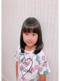 女の子キッズカット☆ふんわりセミロング