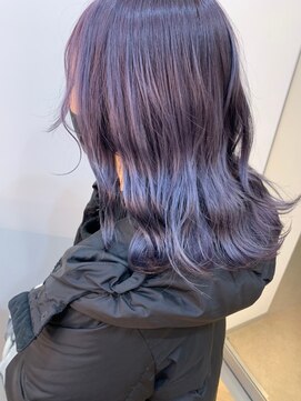 ジーナ 博多(Zina) 小顔セミウェットウェーブピンクベージュハイライトカラー