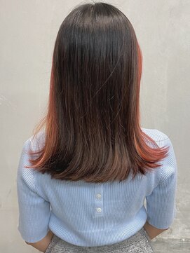 ヘアー ループアン(Hair Ruup ann) フレーミングカラーピンクオレンジ