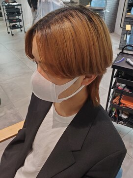 アクシー ヘアーアンドメイク(AXY HAIR&MAKE) センターパートマッシュウルフ/ミディアムウルフ/メンズウルフ