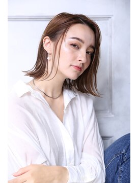 クラッチ 博多(CLUTCH) 大人可愛い２０代３０代４０代小顔外ハネボブ  ココアベージュA2