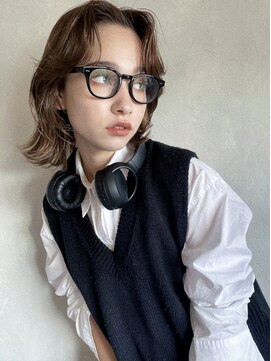 アイティーバイアルバム 下北沢店(IT by ALBUM) レイヤーとうざバング_グレージュカラーボブウルフ_9094