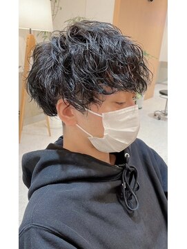 オーク 戸塚(OAK) ブルーブラック×スパイラルパーマ 【OAK戸塚】