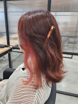 フープヘアー(HOOP.HAIR) ピンクイヤリングカラー