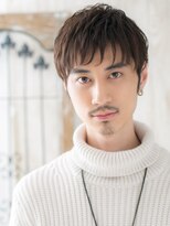 モッズヘア メン 南越谷南口店(mod's hair men)&nbsp;オリーブベージュのアンニュイパーマ耳だしショートT南越谷