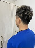 メンズハイライトカラー刈り上げアップバングツーブロック