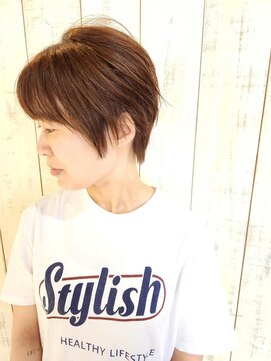 エスポワール 北習志野店(ESPOIR) ナチュラルショート×ベージュブラウン