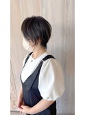 大人可愛い　黒髪ショート　オックスクリエーション倉店