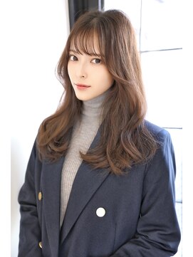 ジェーンバイボヌール(Jane by Bonheur) 茨木/20代30代40代/抜け感バングの外巻きリバースでくびれヘア