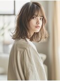 ☆ダークパープルナチュラルショートミルクブラウン髪質改善ボブ