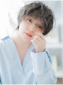 オリーブアッシュくせ毛風フェザーショートc6越谷20代30代40代