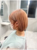 ボブ　ハイトーンピンクベージュ
