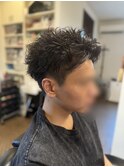フェザーパーマ/メンズパーマ/マッシュ/眉毛//ウルフ/床屋