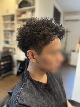 理容 うめむら フェザーパーマ/メンズパーマ/マッシュ/眉毛//ウルフ/床屋