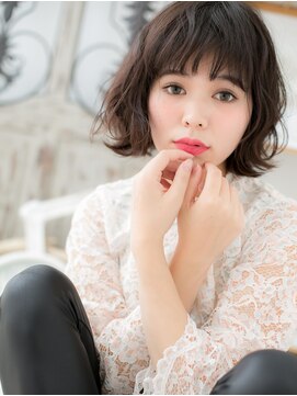 モッズヘア 越谷(mod's hair) ぱっつん前髪オリーブグレージュ外ハネボブh4越谷20代30代40代