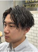 センターパート×ツイストスパイラル