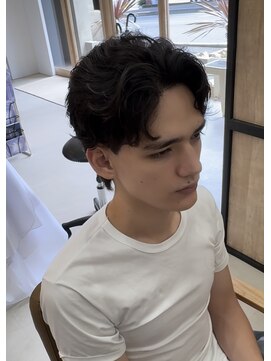 メンズギフト(men's GIFT) フェザーパーマ毛流れパーマセンターパート