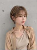 ショートカット×白髪ぼかし、ハイライト×縮毛矯正×髪質改善
