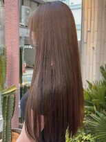ヘアプレイスソル (HAIR PLACE SoL)&nbsp;透明感ブラウンベージュ/ロングストレート/艶髪カラー