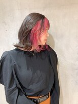 アンカーバイナチュラル(anchor by natural)&nbsp;☆切りっぱなしボブ×インナーカラーピンク☆