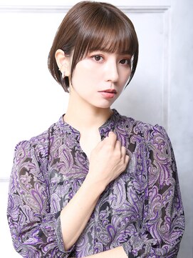 クラッチムク 博多口(CLUTCH muk.) 大人可愛い２０代３０代４０代小顔丸み前下がりショートボブb3