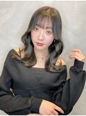 韓国ヘア20代30代40代 ワンホンヘア オリーブグレージュ M224