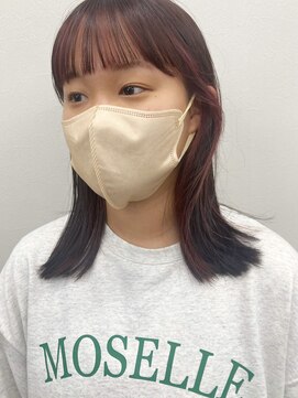 コード 四条河原町駅店(CHORD) 京都 河原町 フェイスフレーミング ツートンカラー ピンク