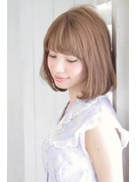大人可愛い20代30代40代前下がりひし形小顔ボブ丸みミディ池袋