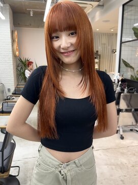 アンドスタイル(&style) 【大名店　江藤】オレンジブラウン　ケアブリーチカラー