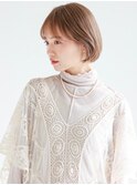 ベージュミニボブスタイル＊