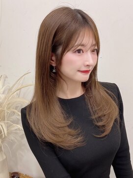 ポーチバイハニー オモテサンドウ(PORCH by HONEY omotesando) 内巻きワンカールレイヤー×モカグレージュ