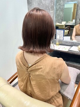 フォンド 津田沼(fond.) 切りっぱなしボブ/エアリーロング/美髪/ピンクブラウン/津田沼