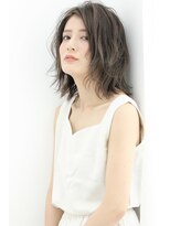 ルー(Luu)&nbsp;グレージュカラー斜めバング神戸/東灘/住吉/御影/岡本/摂津本山