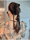 【ポニーテール】/結婚式/二次会/同窓会/銀座/ヘアセット