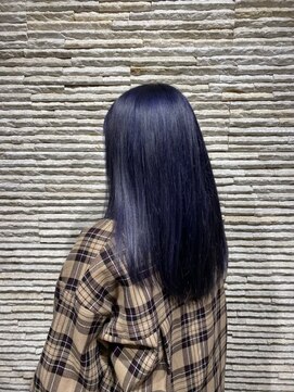 ビスイル 秋葉原店(Vis ill) 艶髪ネイビーグレーアッシュブラック大人美人