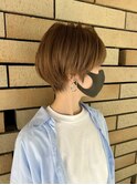 大人ショートボブ丸みショートカットマッシュショート前髪あり
