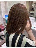 『natural highlight』デザインカラー×脱白髪染めハイライト