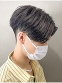 センターパートニュアンスパーマ韓国カルマパーマコンマヘア