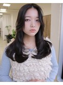 似合わせカットフェミニンロング艶髪ワンカールレイヤー20代30代