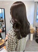 アッシュグレイ透明感カラー＊ゆるふわカール暗髪カラー/明大前