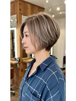 ハーツ(Heart's) ◇大人可愛い20代30代40代50代前下がりショートボブ丸みショート