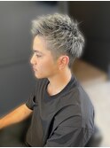 無造作ツイスパ×スパイキーショートでワイルドに◎メンズ