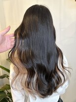 ピークスヘア(peaks hair) インナーカラー ミルクティーカラー ブリーチ1回 堀江