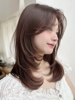 バイオレット 栄店(Violet)&nbsp;ミディアムレイヤーカットハッシュカットナチュラルブラウン栄