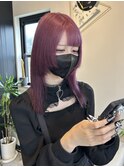 パープルピンク/ブリーチあり